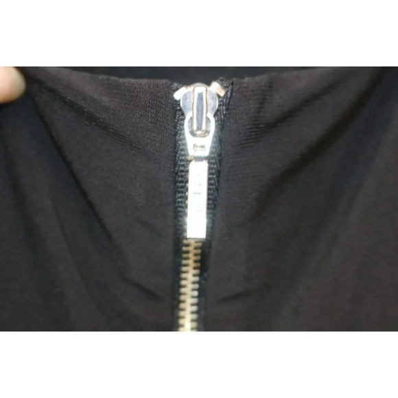 Lane Bryant Black Ruched Maxi Dress-Size 26/28-Side Slit-Back Zip - Picture 10 of 10